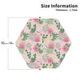thumbnail image 2 of Pofeuu Tropical Pitaya Print Coasters for Drinks, 4Pack PU Leather Coasters, Bar Drink Coasters for Tabletop Protection, Furniture from Damage-Hexagon, 2 of 6