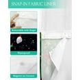 thumbnail image 3 of No Hook Shower Curtain with Snap in Liner, Christmas Snowflake Balls Pine Needle Black Hotel Shower Curtains for Bathroom, Washable Shower Curtain Liner Set with Mesh Top Window, 48"x72", 3 of 6