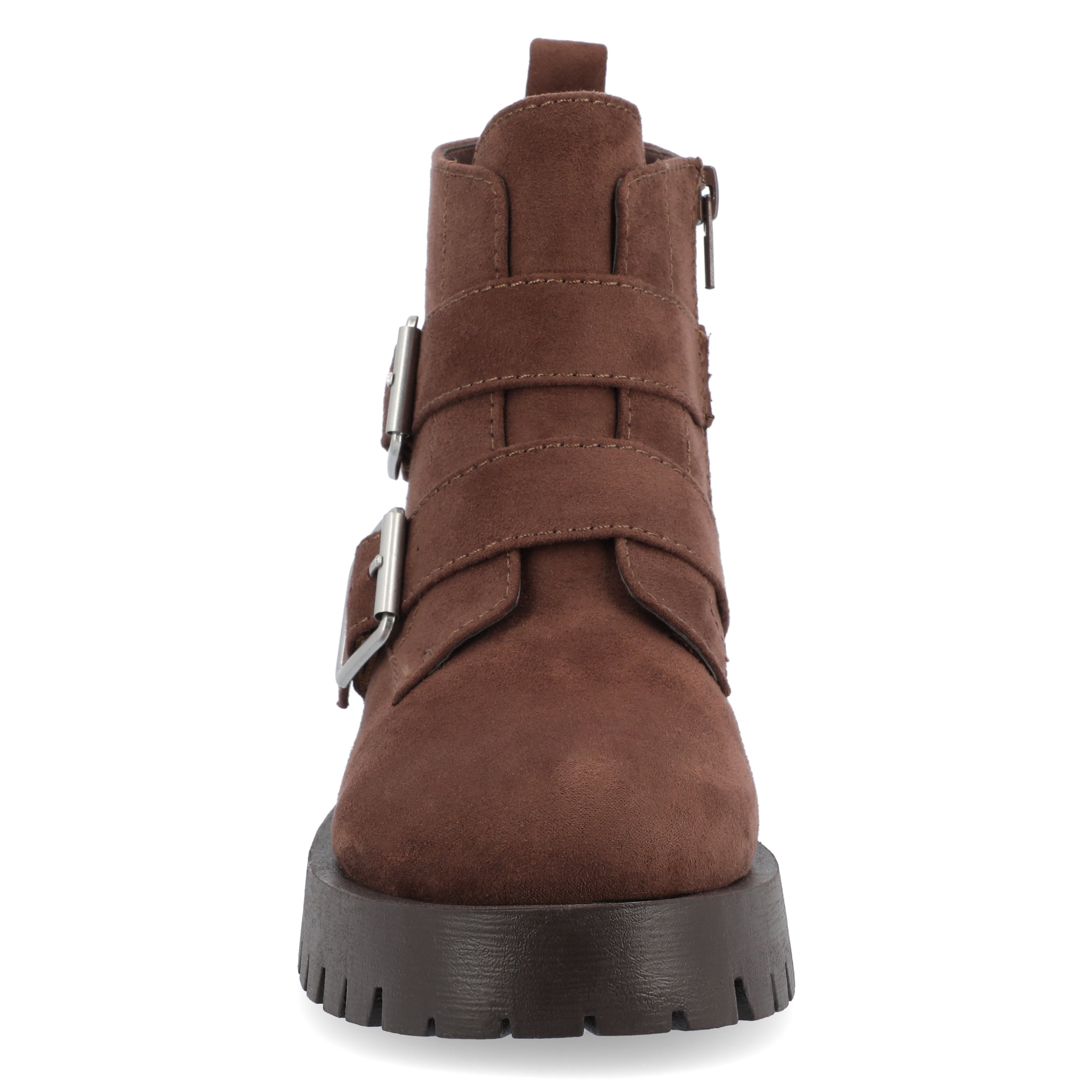 Journee Womens Maebry Treaded Outsole Round Toe Booties