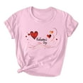 thumbnail image 2 of PNTUTB Women'S Lover Printed T-Shirt Round Neck Short Sleeved, 2 of 5