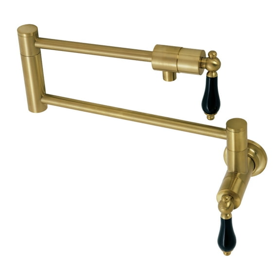 Kingston Brass KS4107PKL Duchess Wall Mount Pot Filler Faucet, Brushed Brass