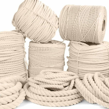 

Golberg | 100% Natural White Twisted Cotton Rope (1 Inch 10 FT)