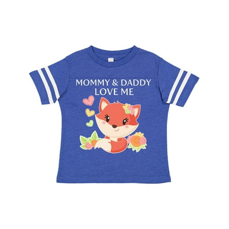 

Inktastic Mommy and Daddy Love Me- little fox Gift Toddler Boy or Toddler Girl T-Shirt