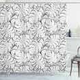thumbnail image 1 of Ambesonne Black and White Shower Curtain, Palm Leafage, 69"Wx75"L, Black White, 1 of 3