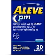 PM Pain Reliever & Nighttime Sleep Aid Caplets ‐ 20 Count (Pack of 18)