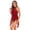 Burgundy-A, variant on Womens Single Shoulder Strap Dance Leotard Dress Mesh Split Lyrical Dancewear