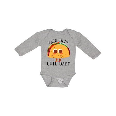 

Inktastic Taco Bout Cute Baby Gift Baby Boy or Baby Girl Long Sleeve Bodysuit