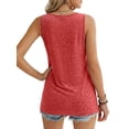 thumbnail image 3 of MOYIKO Women's Summer Tank Tops Pleated Square Neck Loose Fit Casual Flowy Tunic Sleeveless Shirts, 3 of 7