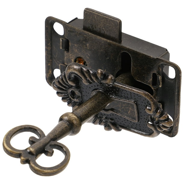 1 Juego de cerraduras para armarios con llave. Cerradura retro.