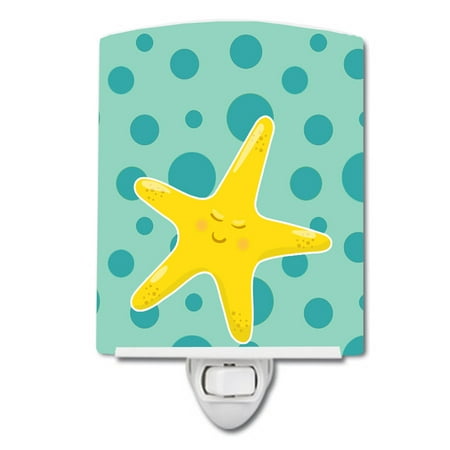 

Caroline s Treasures BB8841CNL Beach Starfish Ceramic Night Light 6x4x3 multicolor
