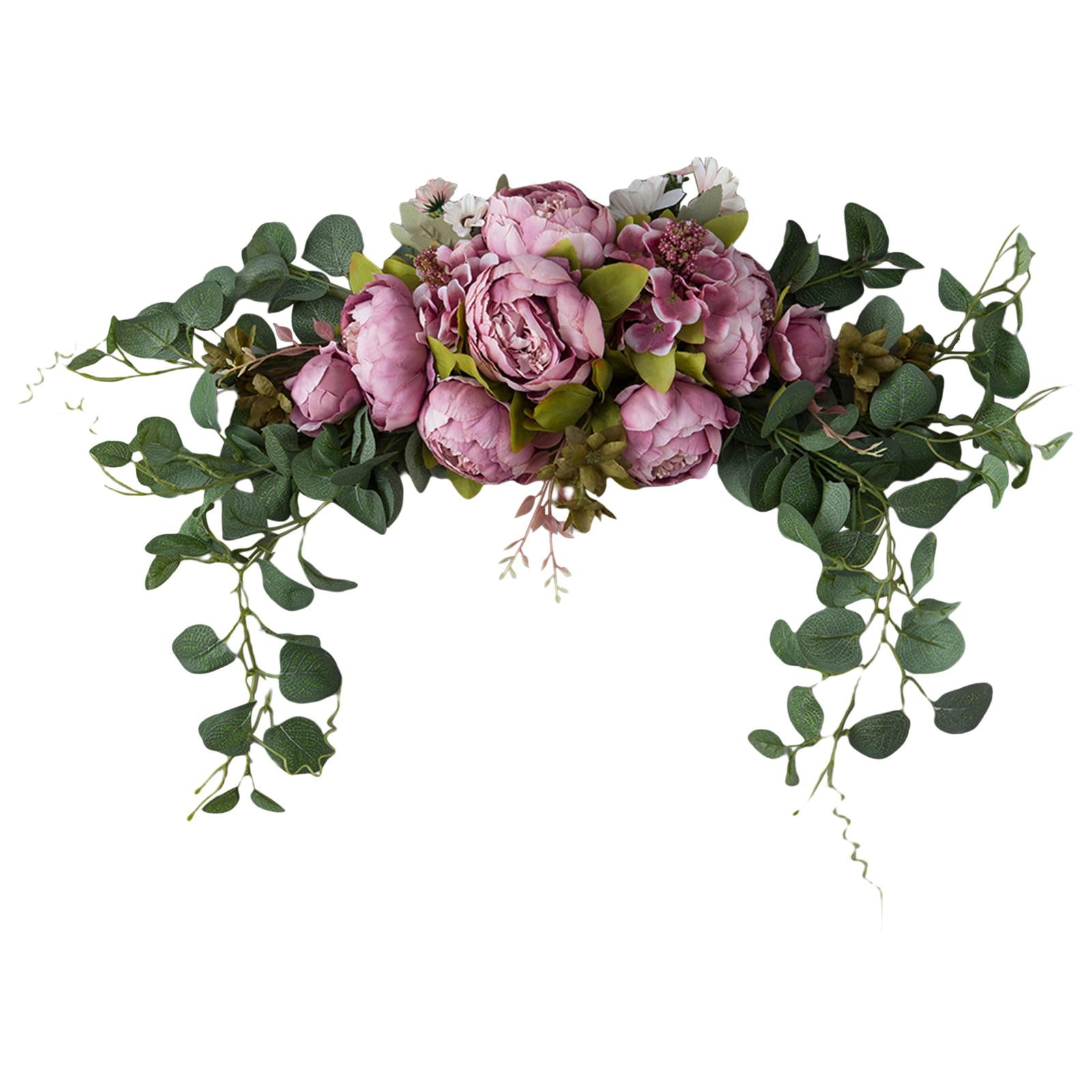 Artificial Flower Swag Home Hanging Wreath Handmade Flowers Backdrop