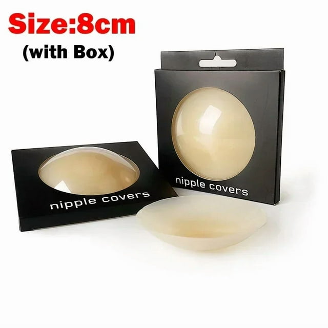 2 Pcs Cache-Tétons en Silicone pour Femmes, Lingerie de Poitrine Recomable, Autocollant de Soutien-Gorge, Coussinets Adhésifs Invisibles, Cache-Tétons