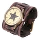 thumbnail image 5 of Reloj de cuero sintético, reloj de pulsera, reloj de pulsera de regalo, pulsera para aniversario de boda, cumpleaños, San Valentín, Navidad y Halloween. Marrón Duro Azul, 5 of 9