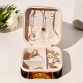 thumbnail image 6 of Elephant Travel Portable Square Jewelry Box - Bracelet Holder and Jewelry Stand - Ideal for Rings, Earrings, Necklaces, and Bracelets - Suitable for Girls and Women, 6 of 6