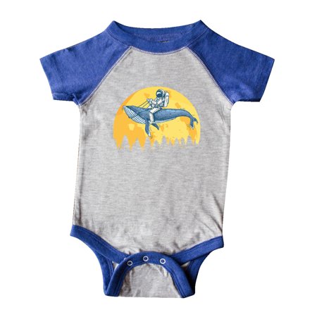 

Inktastic Astronaut Space Whale Moon Gift Baby Boy or Baby Girl Bodysuit