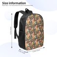 thumbnail image 3 of Goofa Squirrel Mushroom Yellow Flower Pattern 17in Student Backpack - School, Travel, Work Bookbag -Laptop Backpack,Water Resistant College School Computer Bag, 3 of 6