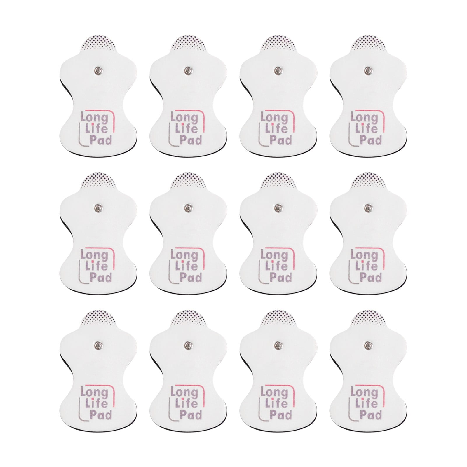 12 Pcs 2,2 mm Type Bouton Patch Électrode en Mousse Électrothérapie Longue Durée Pads de Remplacement Électrode Pads Auto-Réutilisables Massage Pads de Remplacement en Gel