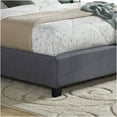 thumbnail image 5 of JERFIT Queen Size 3-Piece Upholstered Bedroom Set with Wingback Headboard, Grey Fabric Platform Bed and 2 White Nightstands for Modern Home, 5 of 10