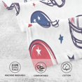 thumbnail image 5 of Yayeee 2 Pack Hand Towels for Bathroom 100% Cotton 16" x 28" Kitchen Towel, Cartoon American Football Helmets, 5 of 7
