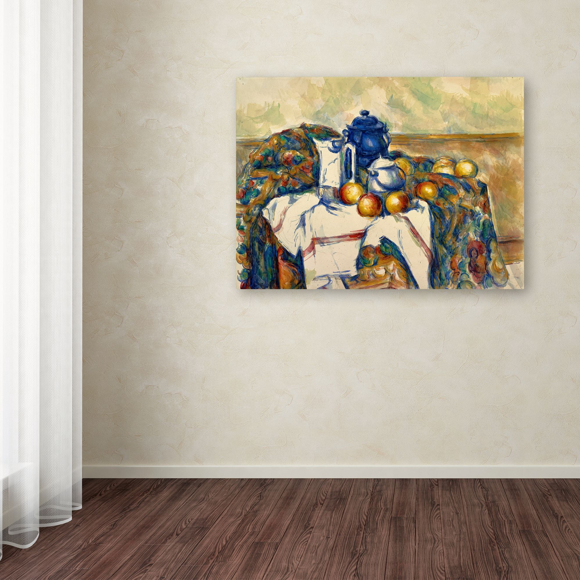 Trademark Fine Art 'Still Life With Blue Pot' Canvas Art by Cezanne