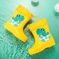 thumbnail image 6 of Toddler Rain Boots Children Elastic Lightweight Rain Boots Textured Soles Non Waterproof Puddle Boots Boys Rain Boots Yellow 2.5 Years-3 Years, 6 of 6