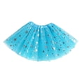 thumbnail image 2 of Swuxness Girls Princess Mesh Skirts, Kids Casual Shorts Skirt, Toddler Solid Color Elastic Waist Comfortable Soft Mesh Layered Puff Skirt Blue, 1-6 Years, 2 of 3