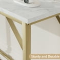 thumbnail image 4 of Luku 5.9" Narrow Console Table, Skinny Behind Couch Table for Living Room, Slim Sofa Table, Gold, 4 of 9