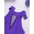 thumbnail image 5 of iEFiEL Girls Cutout Back Ballet Dance Leotard Sparkly Rhinestone Dancewear Purple 10, 5 of 7