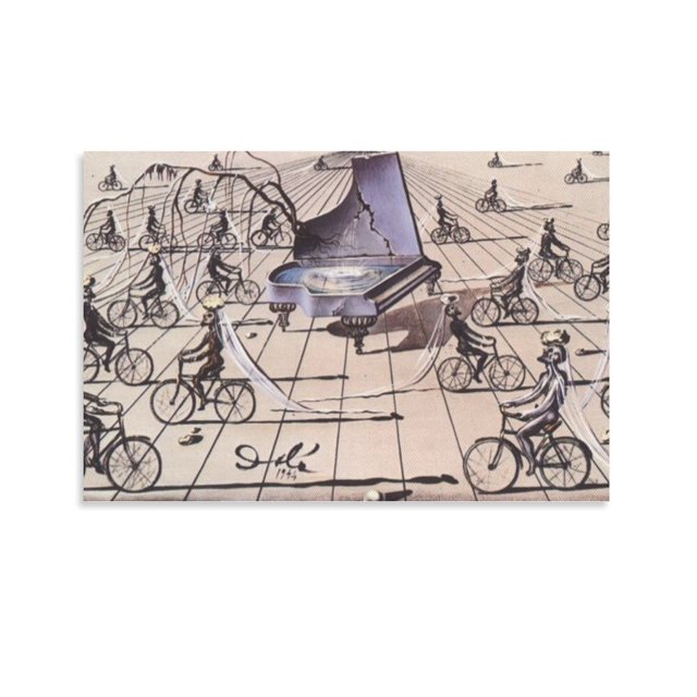 Salvador Dali Impresión Pintura Estudio para Colloquy Sentimental Posters Art Print Wall Photo Paint Poster Hanging Picture Family Bedroom Decor Gift 08x12inch(20x30cm)