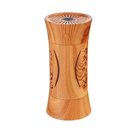 

USB Humidifier Ultrasonic Oil Diffuser Mini Air Humidificador with Color Night Light Mist Maker Light Wood