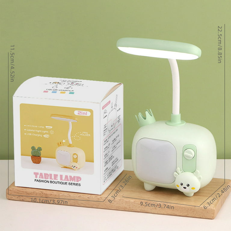 Kids Cute Desk Table Lamp, Rechargeable Portable Aesthetic Desk Lamp Desk  Light With Star Projection & Mobile Phone Holder, Kawaii Desk Accessories Fo