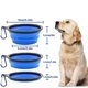 thumbnail image 1 of Pack of 2 Foldable Silicone Pet Travel Bowls with Hooks, Portable Dog Bowls, Dog Bowl for Travel Walks Kennels On the Go Camping, 1 of 2