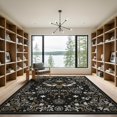 thumbnail image 2 of ODIKA Moth Shaped Witchy Round Mystical Stars Ornamental Whimsical Low Profile Flatwoven for Great Room, Indoor Open Concept, Large Living, 2 of 7