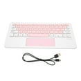 thumbnail image 2 of Wireless Keyboard Multi Touch Sensitive Operation Small Portable Rechargeable Keyboard for IOS TabletWhite Pink, 2 of 8