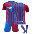 thumbnail image 1 of Nuevo 2021/2022 Kids Soccer Jersey 21 # F.de Jong 11 # O.dembele Football Jerseys Suit Shorts/calcetines Set-Red-24 BmatwkZeng Bmatwk Jersey, 1 of 2