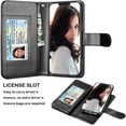 thumbnail image 3 of Compatible avec Étui iPhone 13 Pro/étui Portefeuille iPhone 13 Pro 6.1 Pouces (2021), [9 Emplacements pour Cartes] Cuir PU ID Crédit, 3 of 5