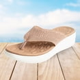 thumbnail image 4 of Sandalias Cuña Sin Cordones Chanclas Tanga para Mujer Antideslizantes La Playa Verano, 4 of 9