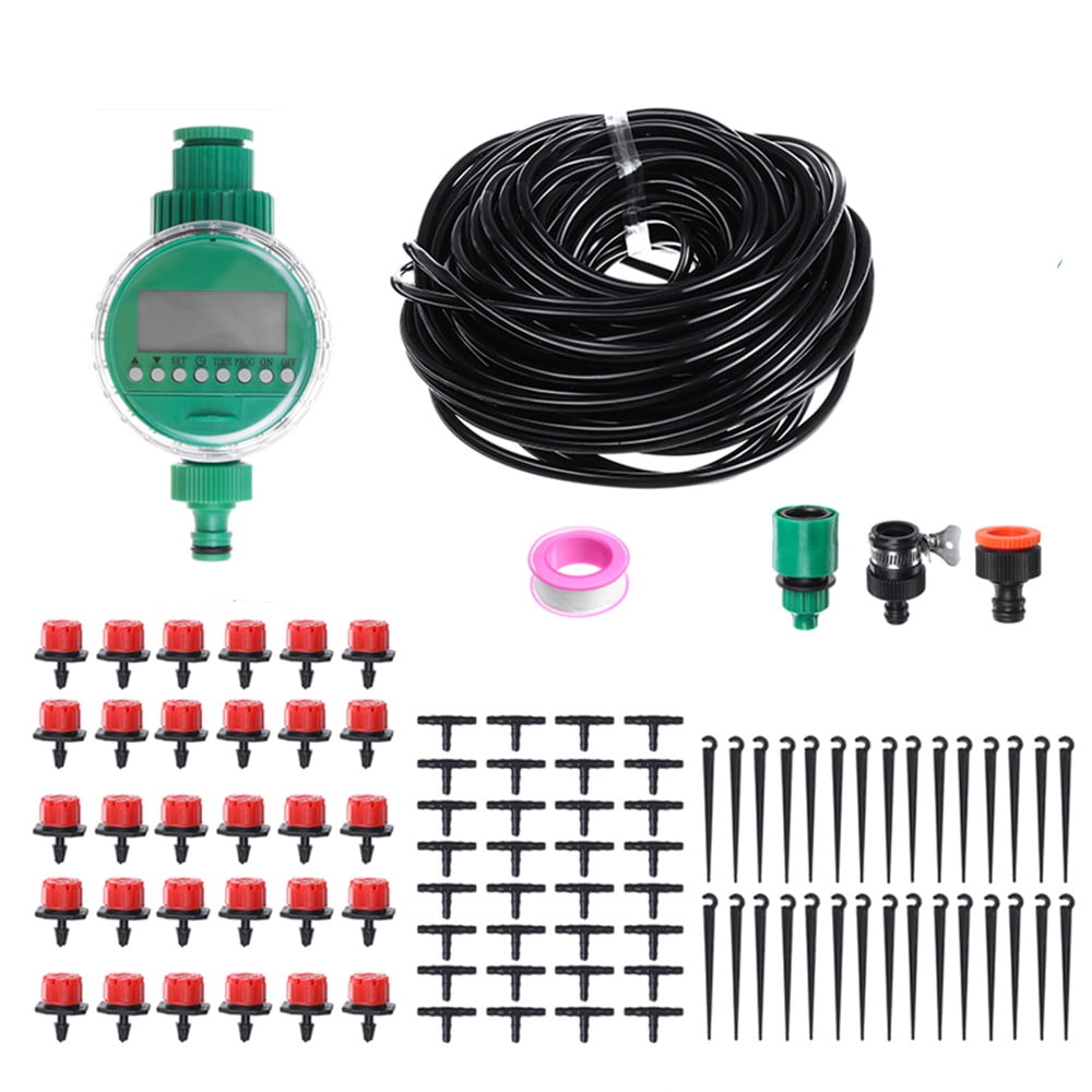 82ft 25M Auto Drip Irrigation System Kit Manual Micro Sprinkler Garden Watering 