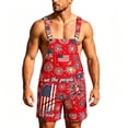 thumbnail image 5 of CAIVO Coveralls for Men Bibs Overalls Festival Jumpsuits Shorts Romper Adjustable Strap With Pockets Summer Independence Day Themed Jumpsuit With Straps Striped Stars Printed 1776-2026, 5 of 6