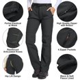 thumbnail image 5 of liyiyiyia Womens Snow Pants Fleece Lined Winter Hiking Outdoor Skiing Pants Grey Water Resistant Insulated Softshell Trousers, 5 of 7