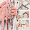 thumbnail image 5 of 3 Pcs 3 Yard Self Adhesive Pearl Rhinestone Ribbon, 1.5cm Pearls Rhinestone Tape Diamond Pearls Trim for Wedding Party Supplies Pink, 5 of 6