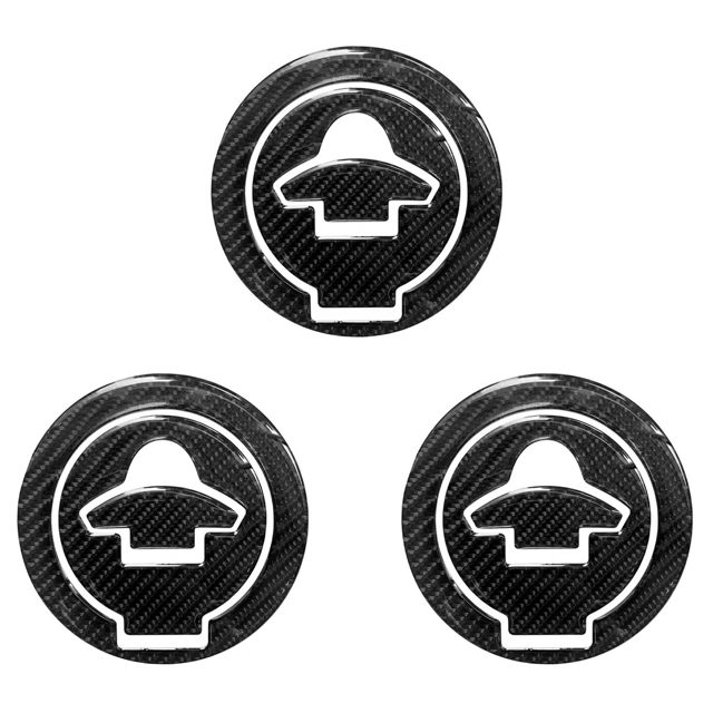3X Motorcycle Carbon Fiber Fuel Tank Cover Sticker Decal for YZF-R3 R25 R15 MT-03 Gas Cap Protection Sticker