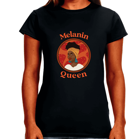 Melanin Girls Natural Hair Graphic Tees for Women African Shirts for Women