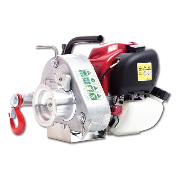 Portable Winch PCW3000 Gas Powered Capstan Winch, 1600 lb Pulling Force, Portable GX35 Engine, Unlimited Rope Length for Hunting, Logging, and Towing