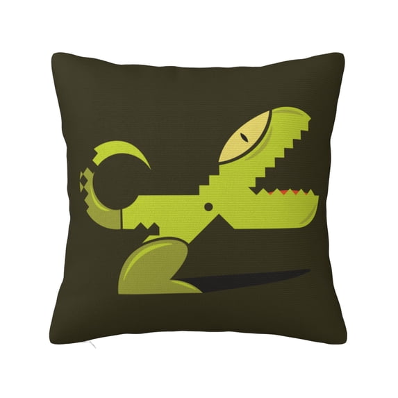 ZICANCN Cartoon Prehistoric Reptile Dinosaur Decorative Throw Pillow Covers, Bed Couch Sofa Decorative Knit Pillow Covers for Living Room Farmhouse 16"x16"