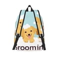 thumbnail image 2 of Lsque Cute Dog In Bathtub1 Pattern Canvas Daypack, Durable Backpack, High-quality Versatile Backpack,Vintage Compact Backpack-Small, 2 of 6