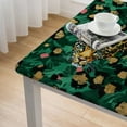 thumbnail image 4 of nygtbtfer Green Leopard Print Table Cloth, Fitted Tablecloths with Elastic Edge, Wipeable Table Cover for Kitchen Wedding  Spring St. Patrick's Day Holiday, 4 of 7