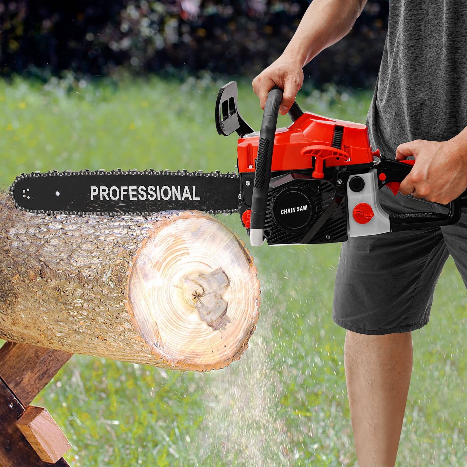 Petrol Chainsaw, Handheld Petrol Chain Saws, 20 Inch Gasoline Chainsaw