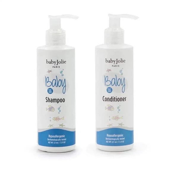 Baby Jolie Baby Shampoo and Conditioner Set, Tear-Free Gentle Hair Care for Newborns, 7.5 oz