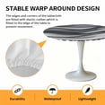 thumbnail image 6 of Water Ripple Elastic Fitted Round Table Cover Grey White Black Waterproof Outdoor Tablecloth for Holiday Party, Picnic, Patio & Dining Fits Tables Up to 55"-60", 6 of 8